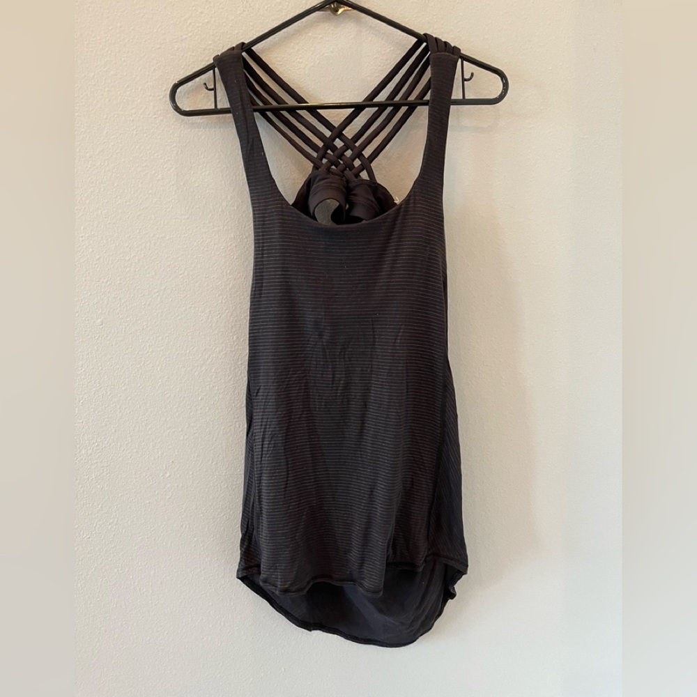 lululemon athletica strap tank top and sports bra.